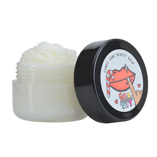 Mallows Beauty Candy Cane Lip Balm Nourishing Lip Balm with Cocoa Butter for Soft and Moisturized Lips