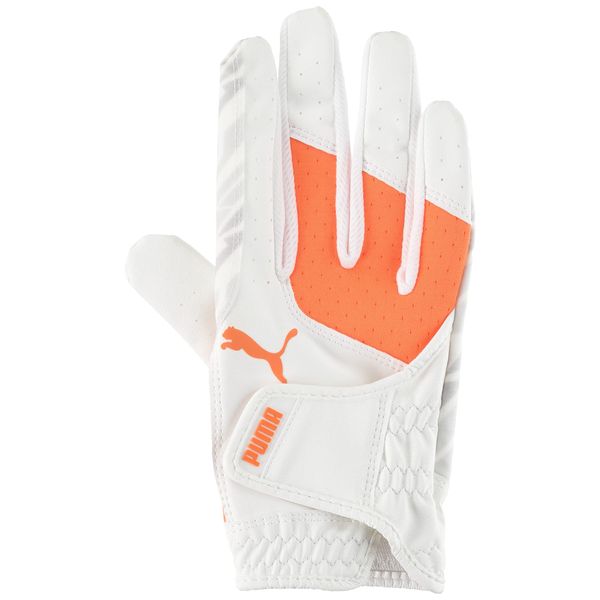 pwr grip glove (right hand)/bright, bright white/vivid orange
