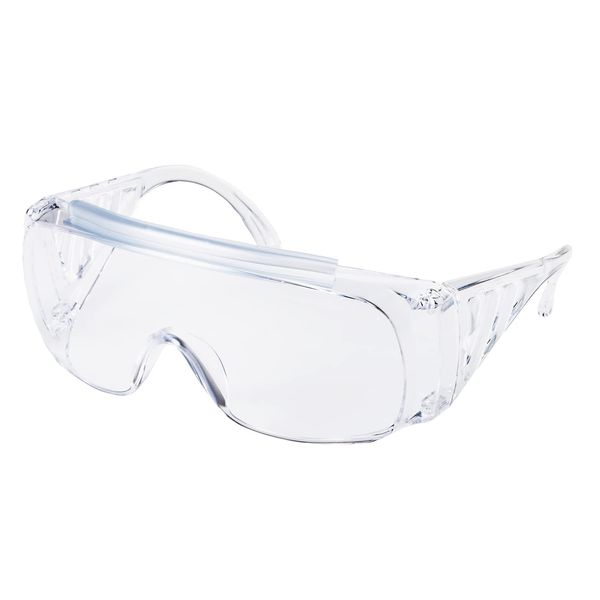 Yamamoto Optical YAMAMOTO NO.338ME Autoclavable Protective Glasses, Wide Temple, Can be Used with Glasses/Masks, Clear, Uncoated, Made in Japan, UV Protection