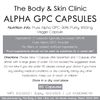 Alpha 99% GPC 600mg Capsules, Effective & Clean Veg Caps Sleep Brain Memory
