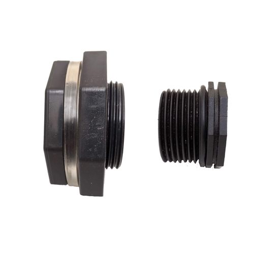 1" Drain Valve Plug Kit for Rain Barrels, Tuff Stuff, Rubbermaid Water Tanks, Behrens Steel Tanks, Tubs, Pools