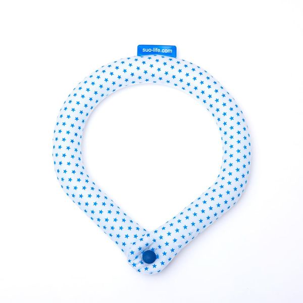 SUO for Dogs 28° ICE COOL RING Button for Dogs MB Blue