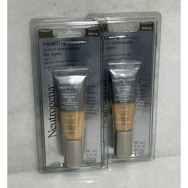 2 Neutrogena Healthy Skin 3-in-1 Concealer For Eyes - Buff 09 - 0.37oz