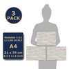 3 Sheets Self-Adhesive Flooring for Dollhouse 1:12 Scale (White Oak)