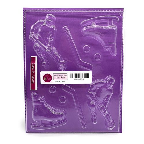 CANDISLE 10-Cavity Hockey Chocolate Mold – Non Stick Mold Tray, Durable, and Food Safe for Baby Showers,Cake Decorations, and Family Gatherings – Perfect for DIY Chocolates, Candies, and Treats