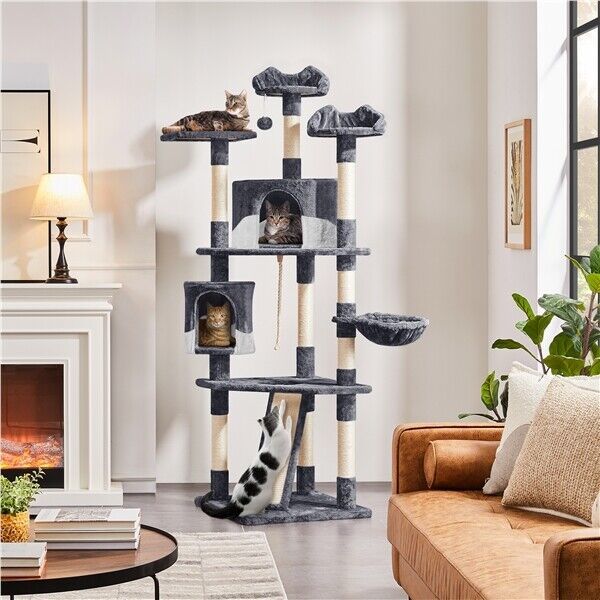 79in Large Cat Tree Tower for Indoor Cats Condo Scratching Post Pet Play House