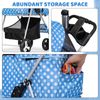 4 Wheels Foldable Pet Stroller Dog Stroller w/Rem