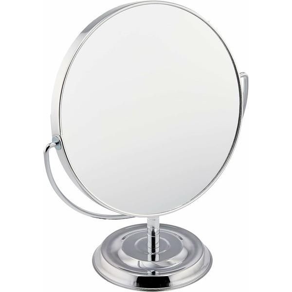 Tabletop mirror with 3x magnification on one side, silver, Merry No.5870