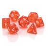 Chessex Dice Translucent: 7pc Orange/White