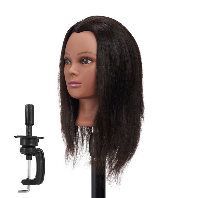 Hairginkgo Mannequin Head Human Hair 26/28 Synthetic Hairdresser Styling  Training Doll for sale online