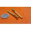 Brass #10  Phillips Flat Head Wood Screw x 2.00" Length, 25 Pcs