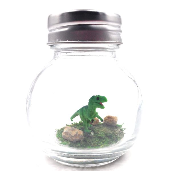 Mini Dinosaur Desk Pet Green T-Rex with Adoption Certificate