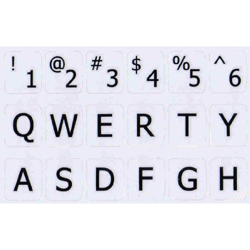 English US Large Lettering (Upper CASE) Stickers for Keyboard with Grey Background Non Transparent for Computer LAPTOPS Desktop