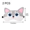 Silk Eye Mask Blackout Sleep Cute Cat Eye Mask Eye Strain Blindfold Women Kids Soft Eye Cover with Adjustable Strap Set of 2