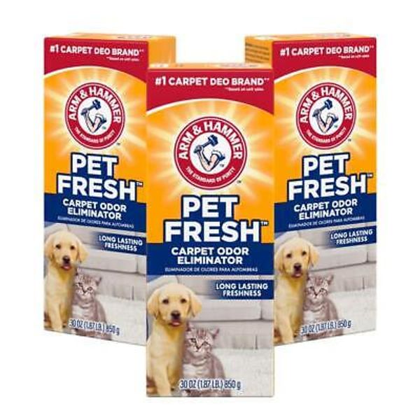 Pet Odor Eliminator (3-Pack) for Carpet and Furniture, Powder 30 Oz.