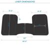 Black Motor Trend "Wing Runner" Full Width Heavy Duty Front Car Floor Mat Liner