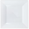 10.75" Disposable Fancy Square White Plastic Dinner Plates Splendid 70pcs