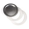 Universal Coffee Maker Gasket and Filter for Moka Spare Parts (2x Silicone Seal Ring + 1x Steel Filter) (2 Cups)