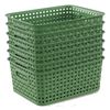 Rinboat Plastic Woven Storage Baskets, Rectangle Kitchen Organizer Bin, 6 Packs