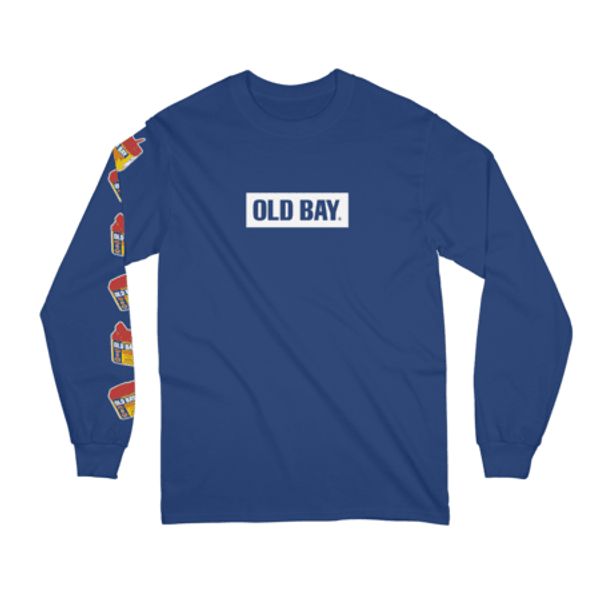 OLD BAY - Can Pattern Sleeve (Royal) / Long Sleeve Shirt - Medium / Blue