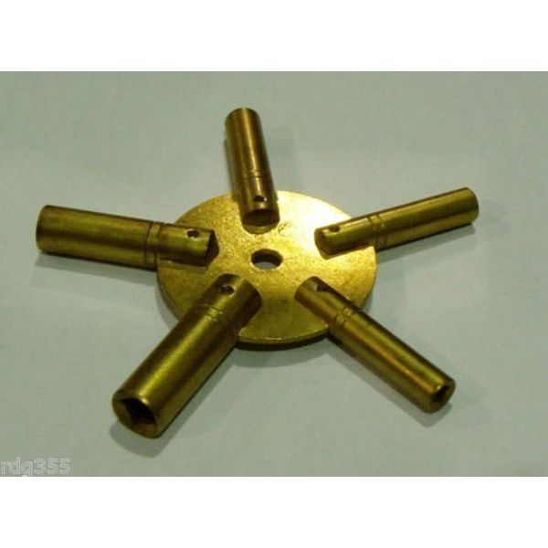 RDGTOOLS Brass Clock Winding Spider Key "Even Numbers"
