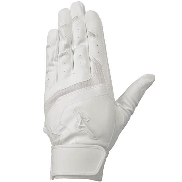 Mizuno 1EJEH155 MIZUNO (10) White x White L Size 10 Batting Gloves Gachi Glove High School Baseball Rules Compatible Model for Both Hands