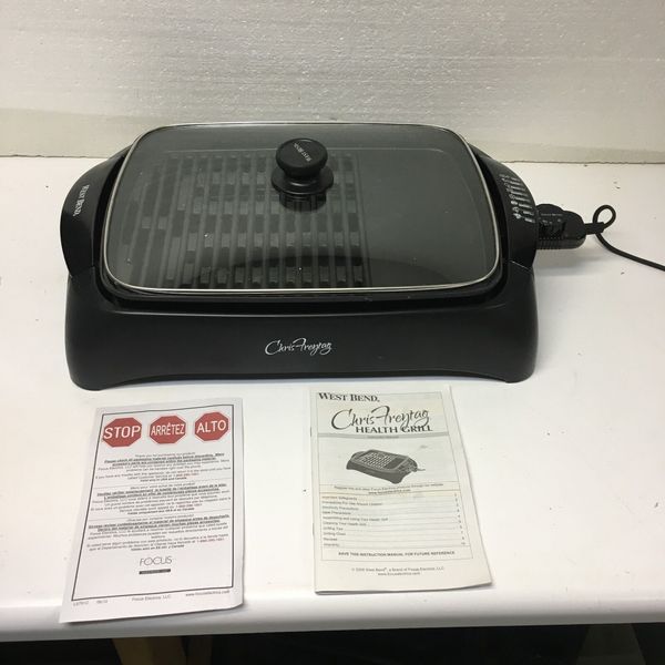 West Bend Chris Freytag Health Heart Smart Indoor Grill Black 1500 Watt 6111