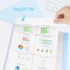 Toplive A4 PP Display Folder 60 Transparent Pockets Presentation Project Book Portfolio Document File Soft Cover, Blue