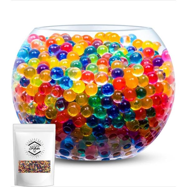 Water Beads Non-Toxic 10000 Multi Coloured Biodegradable Balls Size 2-2.5mm, Stress Relief as Vase Filler for Decor Home Plants Craft and Decoration - - Packed & Quality Controlled by a UK SELLER