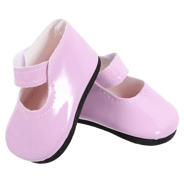 UPKOCH 1 Pair Doll Shoes for 18 Inch Doll Girl Doll Accessories Cute Small Pu Shoes Doll Sneakers Imitation Leather Shoes Doll Toy Dress Up Tap Shoes Pink