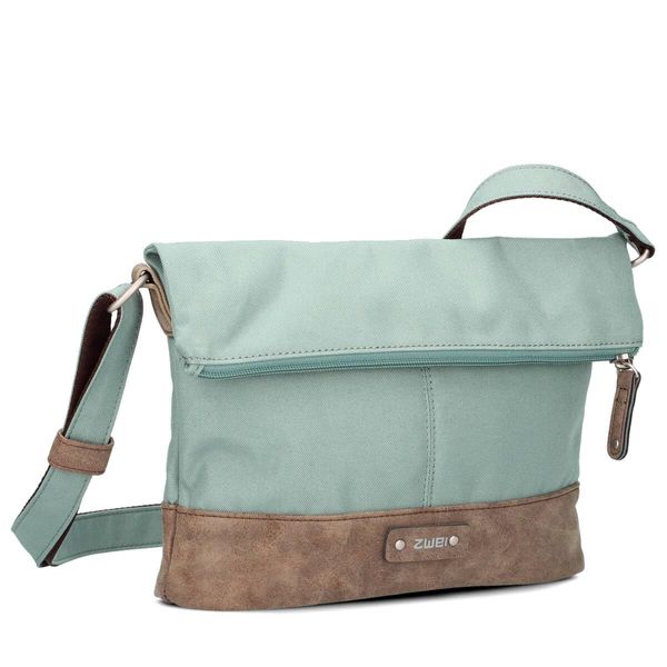 Zwei Damen Handtasche Olli OT6 erweiterbare Umhängetasche 2/4 Liter Crossbody Bag wasserabweisend robust strapazierfähig Canvas-Stil Vintage-Look (ocean)