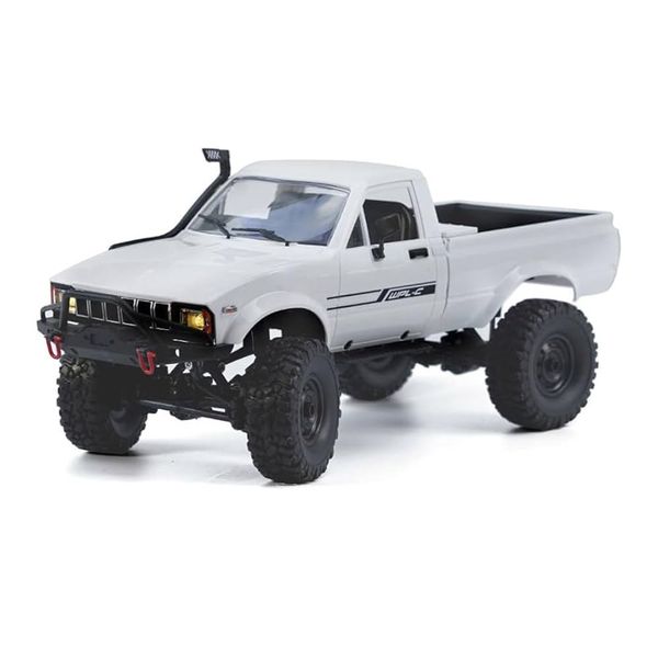 HLSFWDRIVE WPL C24-1 RC Rock Crawler RC Truck 4x4 1/16 Scale RC Crawler Off Road Remote Control Pickup 2.4G All Terrain RTR with Proportional Throttle Steering Led Light Adult