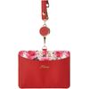NATURAL design Short Pass Case with Reel Floral Fleur (Red)
