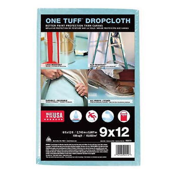 9-ft X 12-ft One Tuff Drop Cloth Durable  Professional Grade Drop Cloth