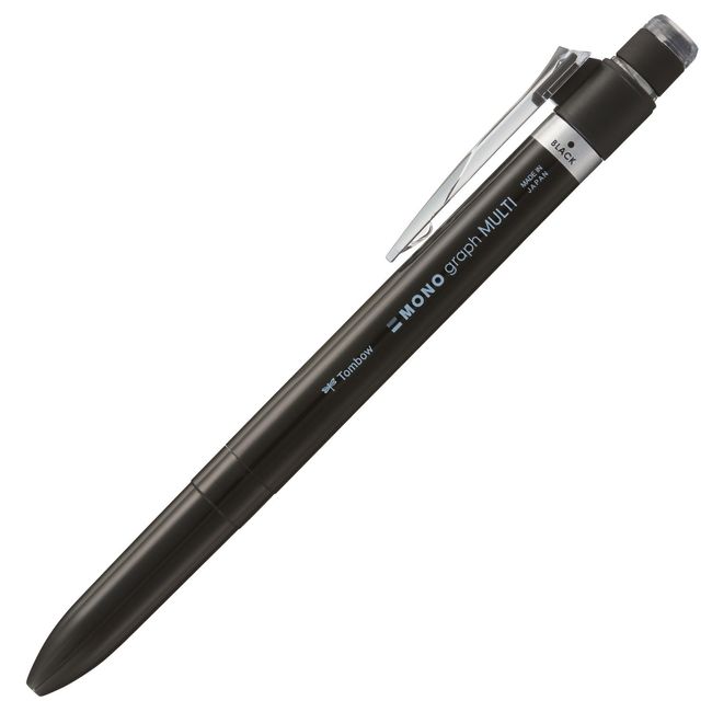 Tombow Pencil Multi-functional Pen 2&S with Eraser, Mono Graph Multi Pen, blk