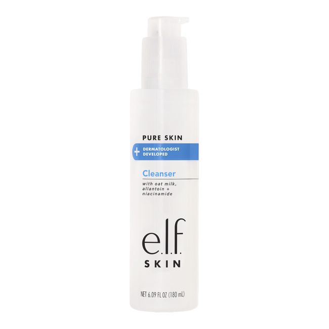 e.l.f. SKIN Pure Skin Cleanser, Nicht Schäumende, Cremige Und Sanfte Tägliche Gesichtsreinigung, Entfernt Schmutz, Öl Und Unreinheiten Ohne Irritationen, Vegan & Tierversuchsfrei, 180 ml