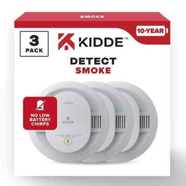 10 Year Battery Powered Smoke & Carbon Monoxide Detector Alarm With Fire Sensor