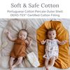 Natemia Portable Diaper Changing Pad - Light, Soft & Machine Washable Percale Cotton Foldable Baby Changing Mat