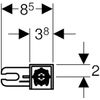 GEBERIT K11663 Wall Anchor Set for Individual Assembly DUOFIX
