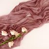 CAPASTEC Cheesecloth Table Runner, Rustic Cheesecloth Table Runner for Wedding Easter Decoration, 118.11" L x 35.43" W, Red