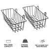 Oiiwowi 2 Pack Wall Grid Panel Hanging Wire Basket, Grid Storage Basket, Mounted Display Shelves for Kitchen, Home