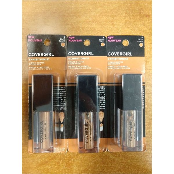 3 Pk: Covergirl Exhibitionist Liquid Glitter Eye Shadow *#5 Gilty Party* (AA294)