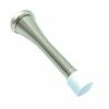 4 x Quality Chrome Silver Spring Door Stops with Screws - 80mm