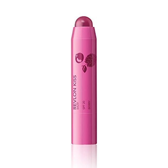 Revlon Lip Balm, Kiss Tinted Lip Balm, Face Makeup with Lasting Hydration, SPF 20, Infused with Natural Fruit Oils, 035 Berry Burst, 0.09 Oz