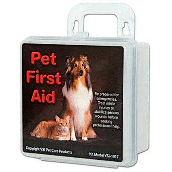 First Aid Kit for Pets with Case Travel Home Use Gauze Bandages Swabs Cat Dog