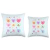 Valentine's Day Heart Conversation Candy Sweetheart Throw Pillow