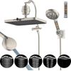 5-Spray 13'' Dual Filtered Rainfall Shower Head Combo, High Pressure 10-Setting