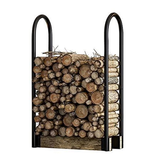 Fire Beauty Firewood Log Rack Adjustable Bracket Kit, Fireplace Wood Storage