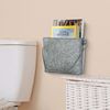Rustic Tin Hanging Storage Bin, Galvanized Metal Bathroom Magazine Holder