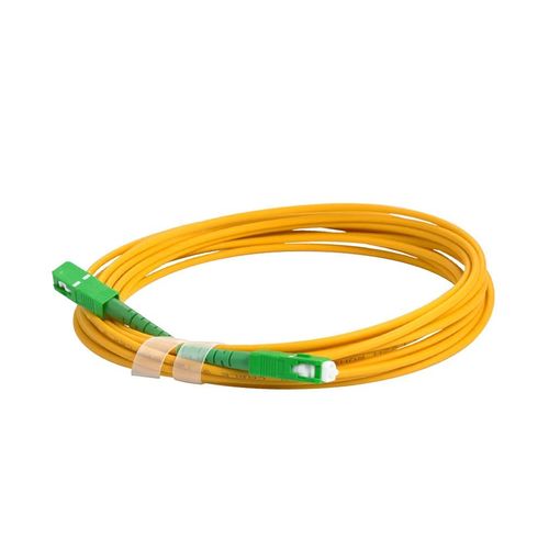 10Gtek OS2 SC/APC to SC/APC Simplex Fibre Optic Patch Cable, 5 Metres, 9/125 Singlemode Fibre Patch Cable, LSZH, Compatible with Fibre Optic to the Home (FTTH, Fibre to the Home)